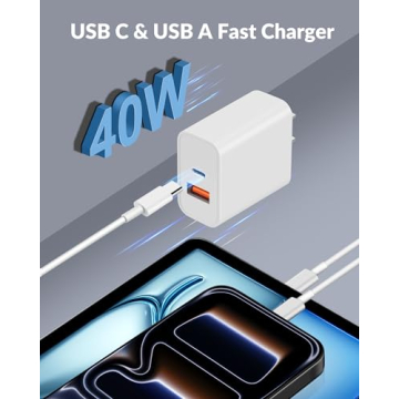 iPhone 17 40W Dual Port USB C Fast Charger Bundle