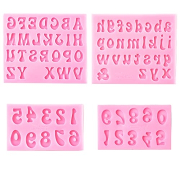 GELIFATLE Silicone Letter and Number Molds for Baking Desserts