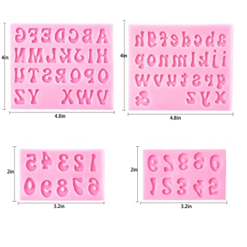 GELIFATLE Silicone Letter and Number Molds for Baking Desserts