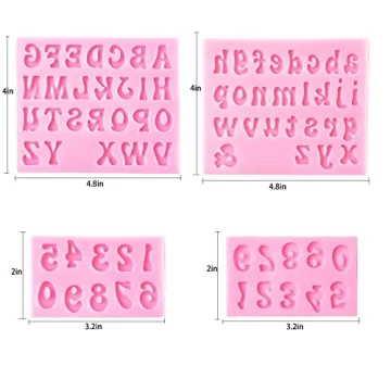 GELIFATLE Silicone Letter and Number Molds for Baking Desserts
