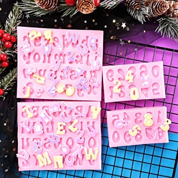 GELIFATLE Silicone Letter and Number Molds for Baking Desserts