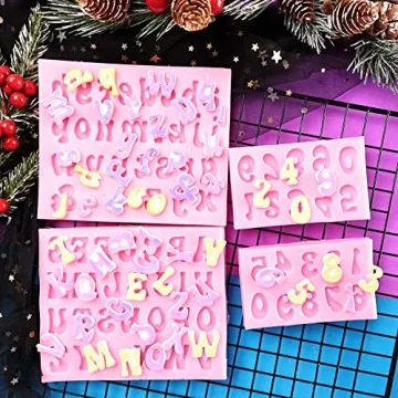 GELIFATLE Silicone Letter and Number Molds for Baking Desserts