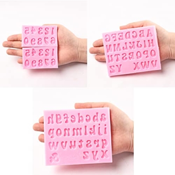 GELIFATLE Silicone Letter and Number Molds for Baking Desserts