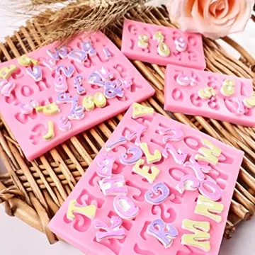 GELIFATLE Silicone Letter and Number Molds for Baking Desserts