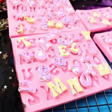 GELIFATLE Silicone Letter and Number Molds for Baking Desserts