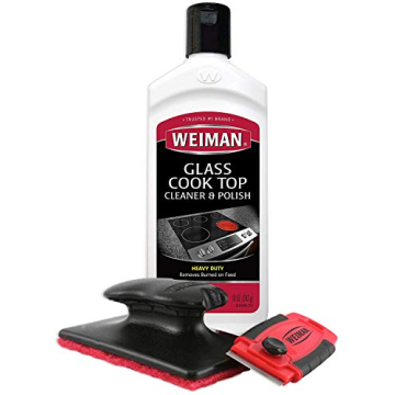 Weiman Cooktop Cleaner Kit with Scrubbing Pad and Razor