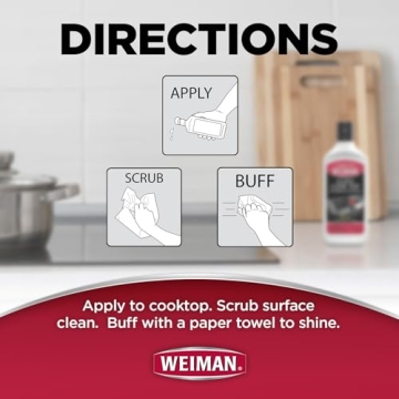 Weiman Cooktop Cleaner Kit with Scrubbing Pad and Razor