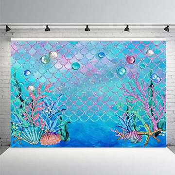 7x5ft Mermaid Under The Sea Photography Backdrop