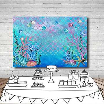 7x5ft Mermaid Under The Sea Photography Backdrop