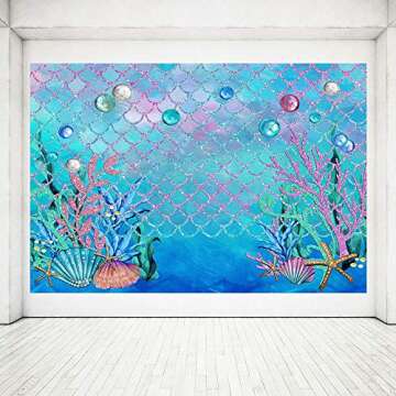 7x5ft Mermaid Under The Sea Photography Backdrop
