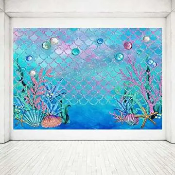 7x5ft Mermaid Under The Sea Photography Backdrop