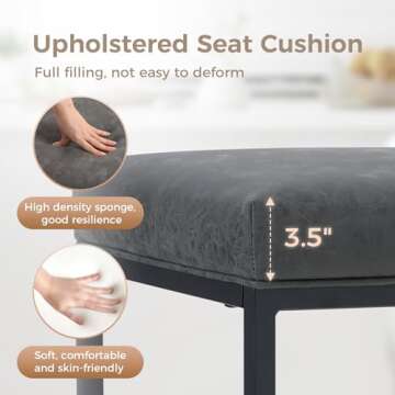 Stylish MAISON ARTS 24" Bar Stools Set of 2 for Kitchen