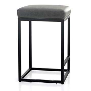 Stylish MAISON ARTS 24" Bar Stools Set of 2 for Kitchen