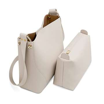 FOXLOVER Genuine Leather Shoulder Bags for Women Big Capacity Hobo Bucket Bag Lady Designer Handbag Purse