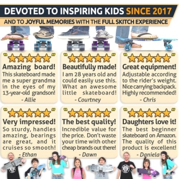 Top-Rated SKITCH Complete Skateboard Set for Kids 4-12