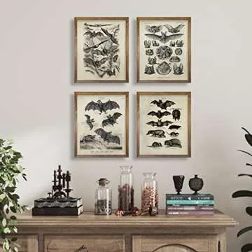 Bat Wall Decor Creepy Gothic Art 8x10 Unframed