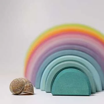 Grimm's Wooden Rainbow Pastel (Pack of 12)