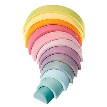 Grimm's Wooden Rainbow Pastel (Pack of 12)