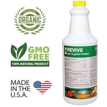 GGO Revive Organic Fertilizer Concentrate with Mycorrhizal Fungi – Plant Food for Vegetables, Flowers, Gardens, Houseplants, and Hydroponics – Kelp, Fish, Humates, and Molasses