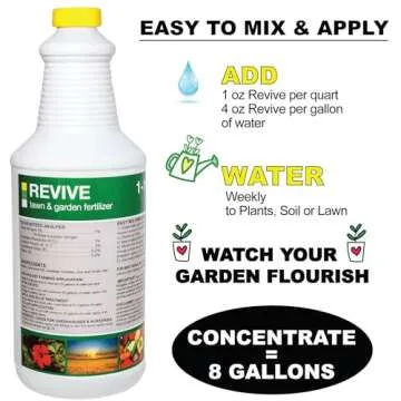 GGO Revive Organic Fertilizer Concentrate with Mycorrhizal Fungi – Plant Food for Vegetables, Flowers, Gardens, Houseplants, and Hydroponics – Kelp, Fish, Humates, and Molasses