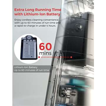 HIZERO Bionic Hard Floor Cleaner,Lightweight Cordless Wet Dry Electric Mop, Quiet Stick Hardwood Floors Cleaners,No Suction As Vacuums, Sweep Mop Dry Self Cleaning 4 in 1 Cleaning Machine,F803