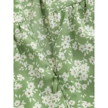 CIDER Santorini Beach Floral Tie Shoulder Dress for Summer