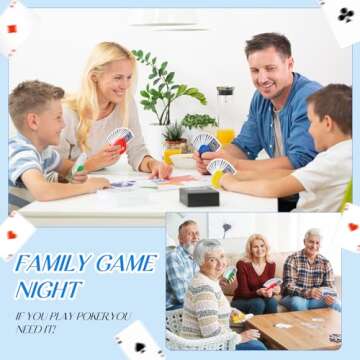 Syhood 4 Pcs Kids Playing Card Holders Plastic Playing Poker Tray for Adults Free Poker Holder Tray Happy New Year Family Card Activity Game Holds 10-12 Pcs Each(Colorful)