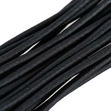 Frcolor Black Hair Hook Ponytail Holder with Hooks Hook Hair Tie Elastic Hair Styling Rubber Bands, ...