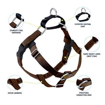 2 Hounds Design Freedom No Pull Dog Harness, Adjustable Harness and Leash Set, Easy Walking & Comfor...