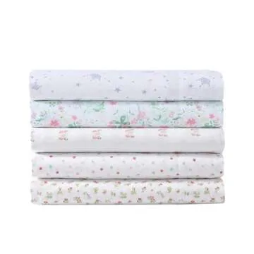 My Home Theory Laura Ashley Kids - Twin Sheets, Soft Wrinkle-Resistant Toddler Bedding Set, Fun & Whimsical Bedroom Decor, Ideal Girl Room Essentials (Posey Dance Pink, Twin/Twin XL)