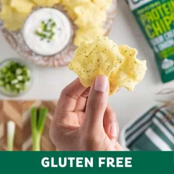 Quest Nutrition Sour Cream & Onion Protein Chips, 19g Protein, 4g Net Carbs, Low Carb, Gluten Free, 1.1 oz (Pack of 12)