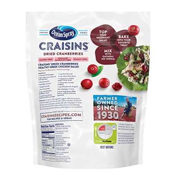 Ocean Spray Craisins Dried Cranberries, Reduced Sugar, 20 Ounce