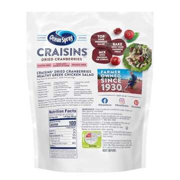 Ocean Spray Craisins Dried Cranberries, Reduced Sugar, 20 Ounce