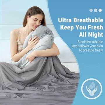 Elegear Cooling Comforter King Absorbs Body Heat to Keep Cool, Double-Sided Cooling Blanket for Hot Sleepers Arc-Chill Cool Fabric Q-Max>0.5, Lightweight Summer Comforter Cold Blanket, Gradient Gray