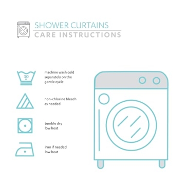 Lush Decor Coastal Chic Scallop Edge Linen Textured Shower Curtain Blue/White Single 72x72 - Elegant Affordable Luxury Chic Charm for Bathroom Decor