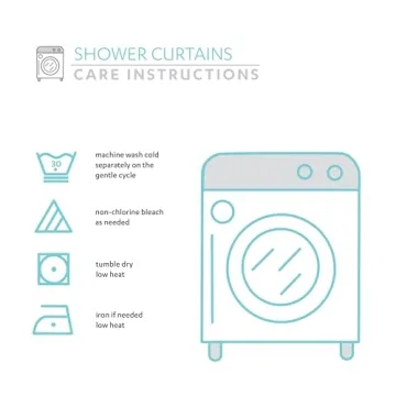 Lush Decor Coastal Chic Scallop Edge Linen Textured Shower Curtain Blue/White Single 72x72 - Elegant Affordable Luxury Chic Charm for Bathroom Decor