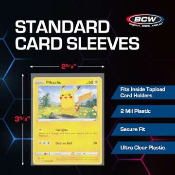 BCW Topload Card Holders & Sleeves Combo for Collectors
