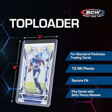 BCW Topload Card Holders & Sleeves Combo for Collectors