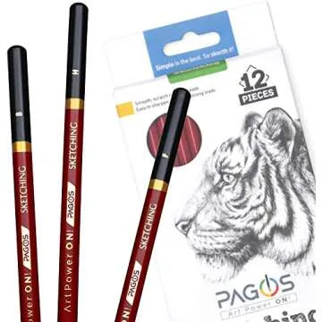 PAGOS 12-Piece Professional Sketching Pencil Set