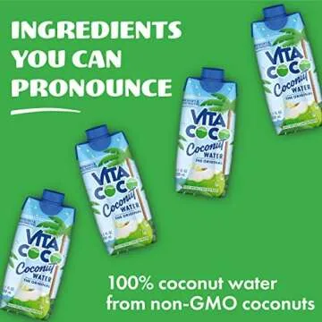 Vita Coco - Pure Coconut Water (330ml x 12) - Naturally Hydrating - Packed With Electrolytes - Gluten Free - Full Of Vitamin C & Potassium
