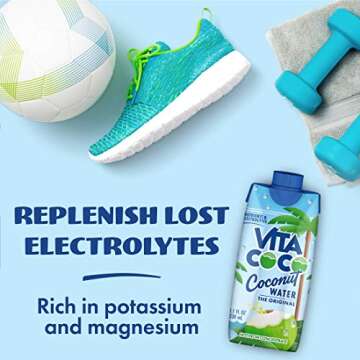 Vita Coco - Pure Coconut Water (330ml x 12) - Naturally Hydrating - Packed With Electrolytes - Gluten Free - Full Of Vitamin C & Potassium