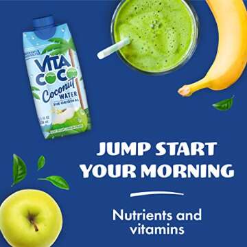 Vita Coco - Pure Coconut Water (330ml x 12) - Naturally Hydrating - Packed With Electrolytes - Gluten Free - Full Of Vitamin C & Potassium