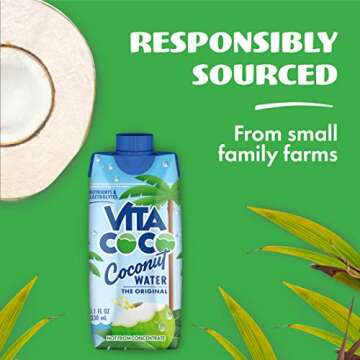 Vita Coco - Pure Coconut Water (330ml x 12) - Naturally Hydrating - Packed With Electrolytes - Gluten Free - Full Of Vitamin C & Potassium