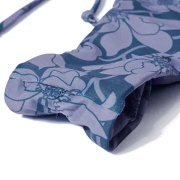 MOSHENGQI Women Sexy Brazilian Bikini 2 Piece Spaghetti Strap Top Thong Swimsuit Bathing Suit(M,#1 Floral-Dark Blue)