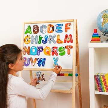 78 PCS Magnetic Letters and Numbers for Toddlers, Fridge Magnets for Toddlers, Magnets for Kids, Alphabet Magnets, ABC Magnets, Number Magnets, ABC Magnets for Toddlers 1-3 Baby Safe - Simply Magic