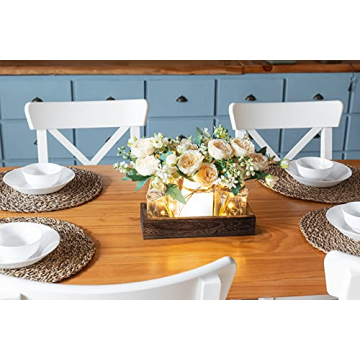 Mkono Mason Jar Centerpiece for Elegant Dining Decor