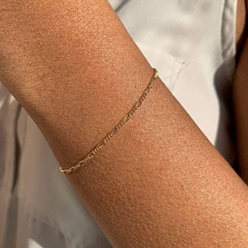 Kyerlyn Dainty Lace Chain Bracelet - Elegant 18K Gold Accessory