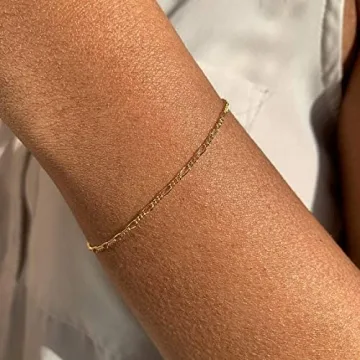 Kyerlyn Dainty Lace Chain Bracelet - Elegant 18K Gold Accessory