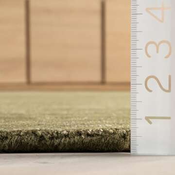 Handmade Rugs USA x Arvin Olano Arrel Speckled Wool-Blend Area Rug - Mid-Century Modern 8x10