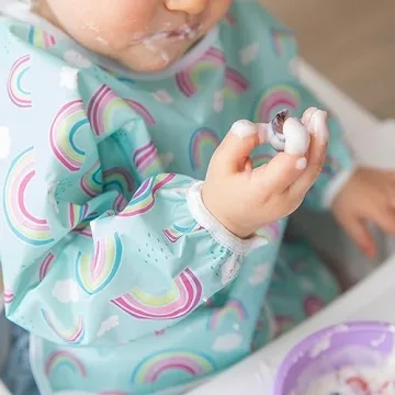 Bumkins Sleeved Bib for Toddlers - Mess-Free Feeding